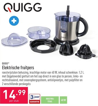 ALDI Quigg elektrische fruitpers aanbieding