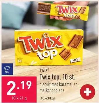 ALDI Twix top, 10 st. 10 x 21g aanbieding