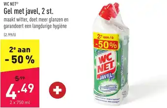 ALDI Wc net gel met javel, 2 st. 2 x 750ml aanbieding