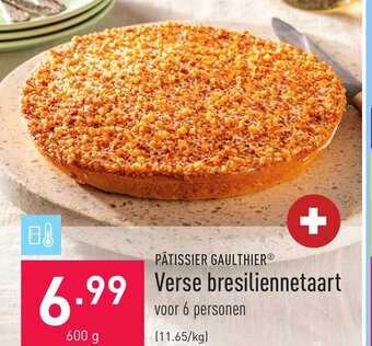 ALDI Patissier gaulthier verse bresiliennetaart 600g aanbieding