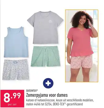 ALDI Queentex zomerpyjama voor dames aanbieding