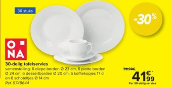 Ona 30-delig tafelservies