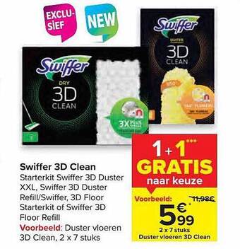 Carrefour Swiffer 3d Clean aanbieding