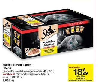 Carrefour Maxipack Voor Katten Sheba aanbieding