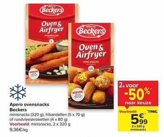 Carrefour Apero Ovensnacks Beckers aanbieding