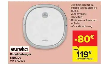 Carrefour Eureka Robotsfofzuiger Ner200 aanbieding