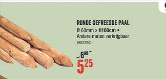 Ronde Gefreesde Paal