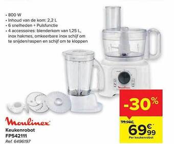 Carrefour Moulinex Keukenrobot Fp542111 aanbieding