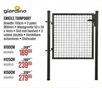 HandyHome Giardino Enkele Tuinpoort aanbieding