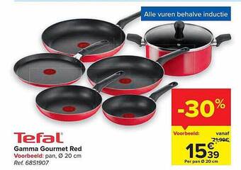 Carrefour Tefal Gamma Gourmet Red aanbieding