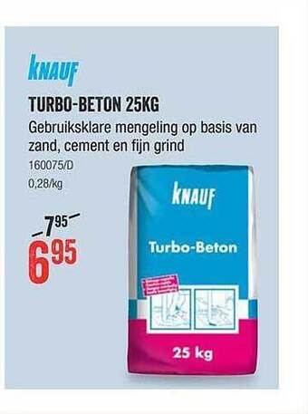 HandyHome Knauf Turbo-beton 25kg aanbieding