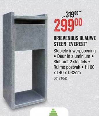 HandyHome Brievenbus Blauwe Steen 'everest' aanbieding