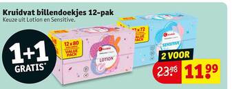 Kruidvat Kruidvat Billendoekjes 12-pak aanbieding