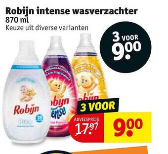 Kruidvat Robijn Intense Wasverzachter aanbieding