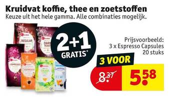 Kruidvat Kruidvat Koffie, Thee En Zoetstoffen aanbieding