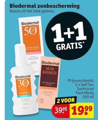 Kruidvat Biodermal Zonbescherming aanbieding