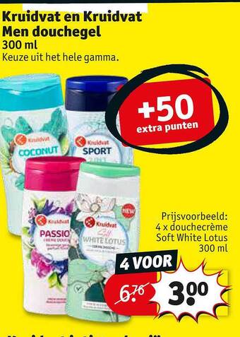 Kruidvat Kruidvat En Kruidvat Men Douchegel aanbieding