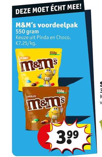 Kruidvat M&m's Voordeelpak aanbieding
