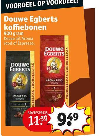 Kruidvat Douwe Egberts Koffiebonen aanbieding