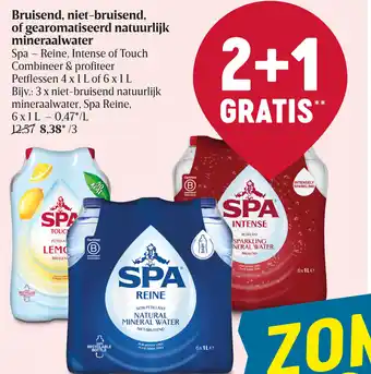 SPA Bruisend, Niet-Bruisend, of Gearomatiseerd Natuurlijk Mineraalwater, 6 x 1 L