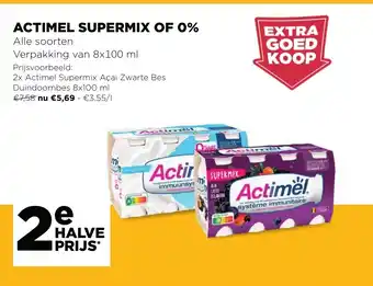 Jumbo Actimel Supermix of 0% aanbieding