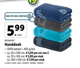 Lidl Miomare Handdoek aanbieding
