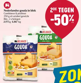 Delhaize Nederlandse Gouda In Blok aanbieding
