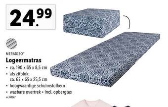 Lidl Meradiso Logeermatras aanbieding