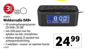 Lidl Auriol Wekkerradio Dab+ aanbieding