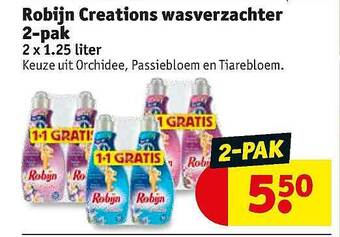 Kruidvat Robijn Creations Wasverzachter 2-pak aanbieding