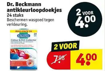 Kruidvat Dr. Beckmann Antikleurloopdoekjes aanbieding