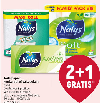 Nalys Toiletpapier, Keukenrol of Zakdoeken