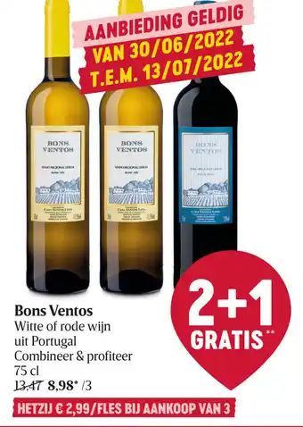 Bons Ventos Witte of Rode Wijn Uit Portugal
