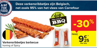 Carrefour Market Varkensribbetjes barbecue aanbieding