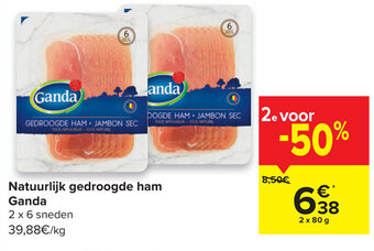 Natuurlijk gedroogde ham ganda 2 x 80g