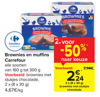 Carrefour Market Brownies en muffins carrefour aanbieding