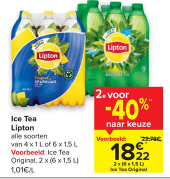 Carrefour Market Ice tea lipton aanbieding