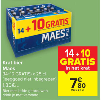 Carrefour Market Krat bier maes 24 x 25cl aanbieding