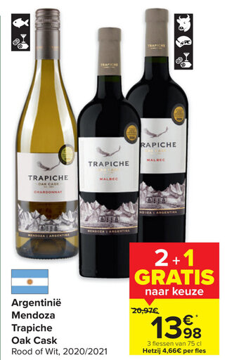 Argentinie mendoza trapiche oak cask