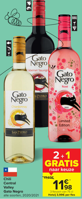 Carrefour Market Chili central valley gato negro aanbieding