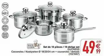 Set de 10 pièces - 10-delige set duchess