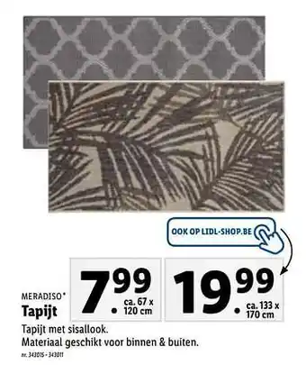 Lidl Tapijt 67x120 cm aanbieding