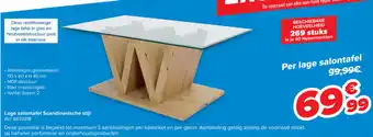 Lage salontafel scandinavische stijl
