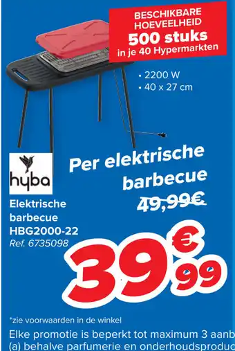 Hyba elektrisch barbecue HBG2000-22