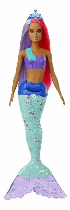 Barbie mannequinpop Dreamtopia Zeemeermin met roze en paars haar