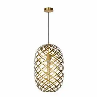 Leen Bakker Lucide hanglamp Wolfram - mat goud-/messingkleur - 32 cm - Leen Bakker aanbieding