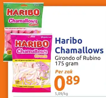 Action Haribo Chamallows Girondo of Rubino, 175 gram Per zak aanbieding
