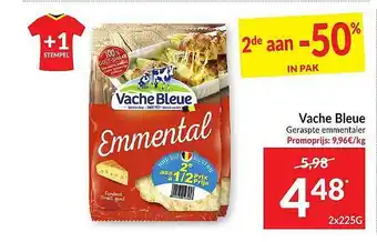 Intermarché Vache Bleue Geraspte Emmentaler 225g aanbieding