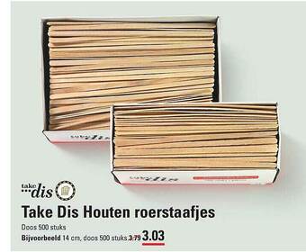 Sligro Take Dis Houten Roerstaafjes aanbieding