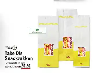 Sligro Take Dis Snackzakken 10 kilo aanbieding
